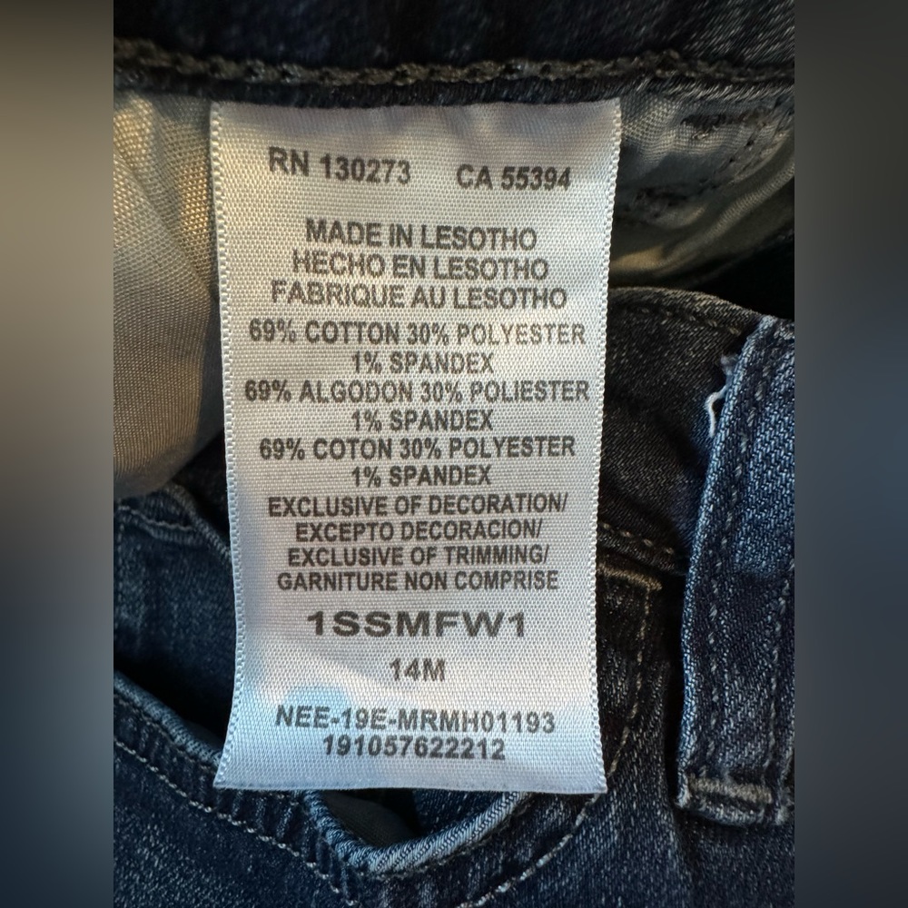Lee Riders Mid-rise Skinny Jeans. Size 14M. Color Blue. - Picture 6 of 6